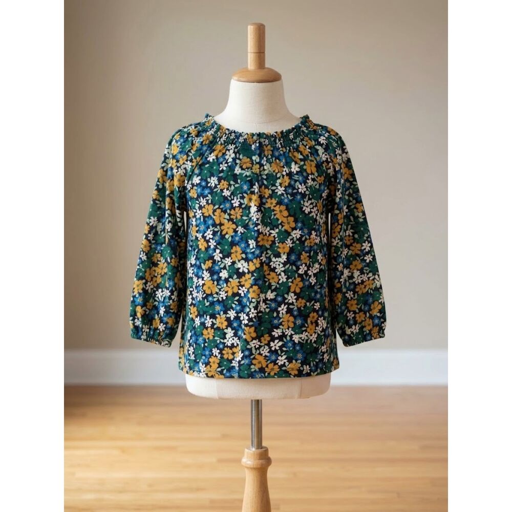 Old Navy Girls Floral Long‑Sleeve Top – Size XL (14) Multicolor Boho Style